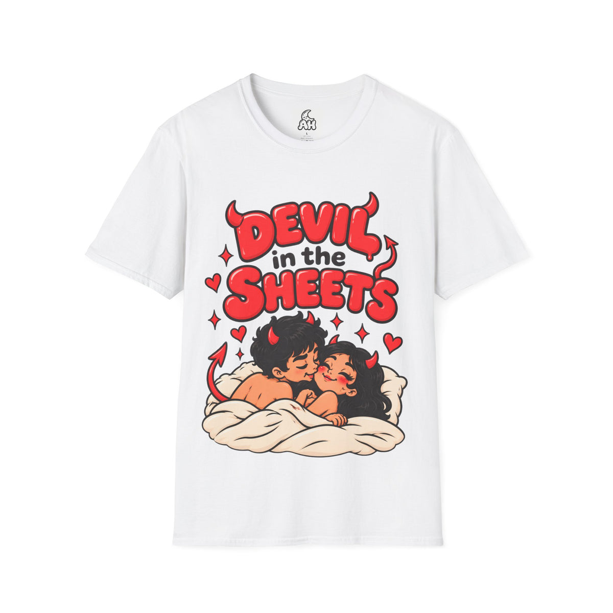 Devil in the Sheets Couples Halloween Graphic Lounge & Sleep T-Shirt
