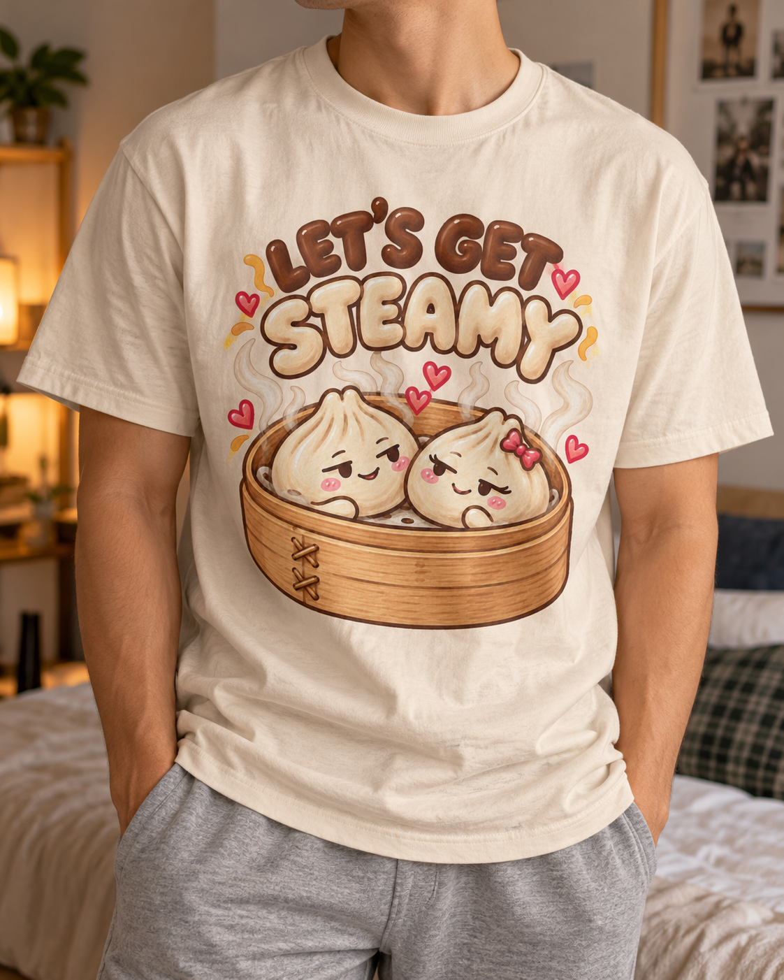 Let's Get Steamy Dumpling Lounge & Sleep Tee