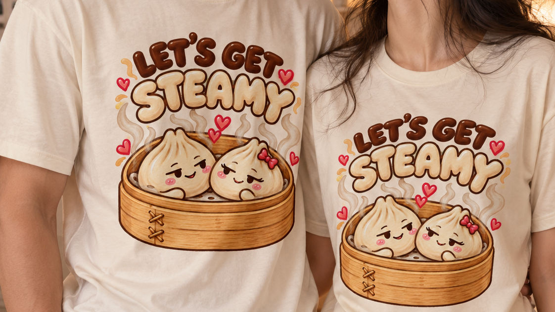 Let's Get Steamy Dumpling Lounge & Sleep Tee