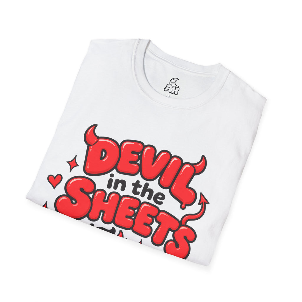 Devil in the Sheets Couples Halloween Graphic Lounge & Sleep T-Shirt